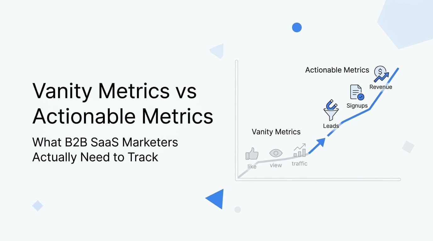 Vanity Metrics vs Actionable Metrics: What B2B SaaS Marketers Actually Need to Track