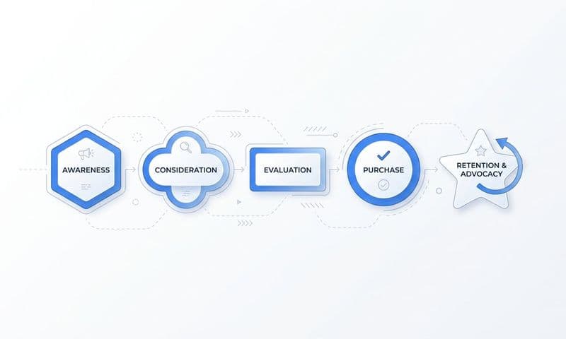 SaaS Customer Journey Stages: A Complete Guide for B2B Marketers