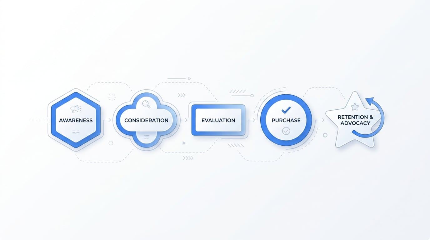 SaaS Customer Journey Stages: A Complete Guide for B2B Marketers