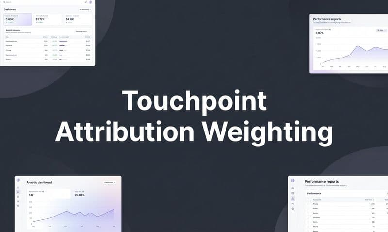 Touchpoint Attribution Weighting: How to Assign Credit Across the Customer Journey