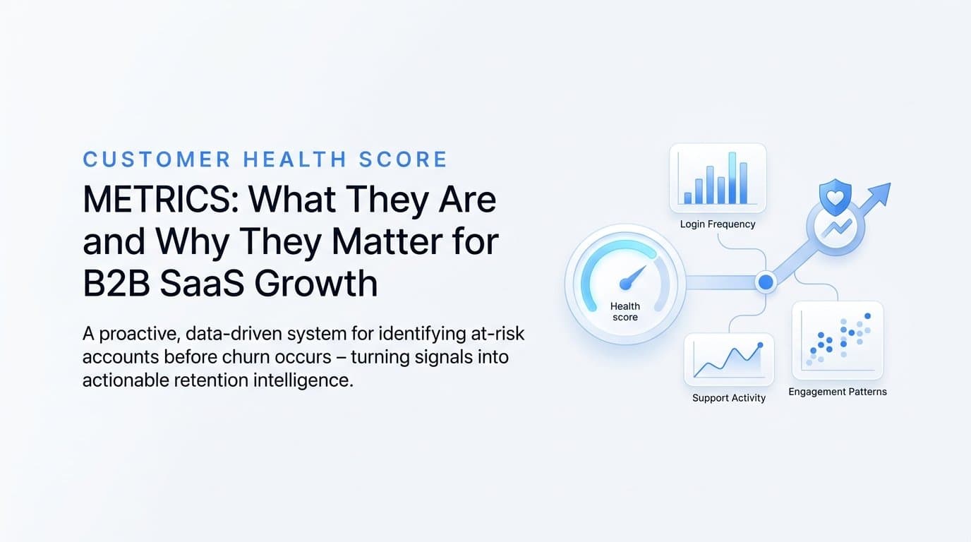 Customer Health Score Metrics: What They Are and Why They Matter for B2B SaaS Growth