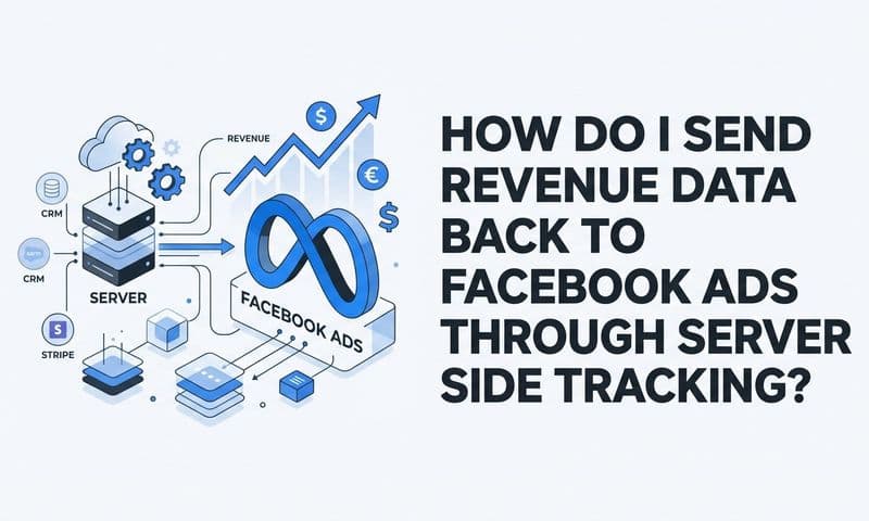How do I send revenue data back to facebook ads through server side tracking?