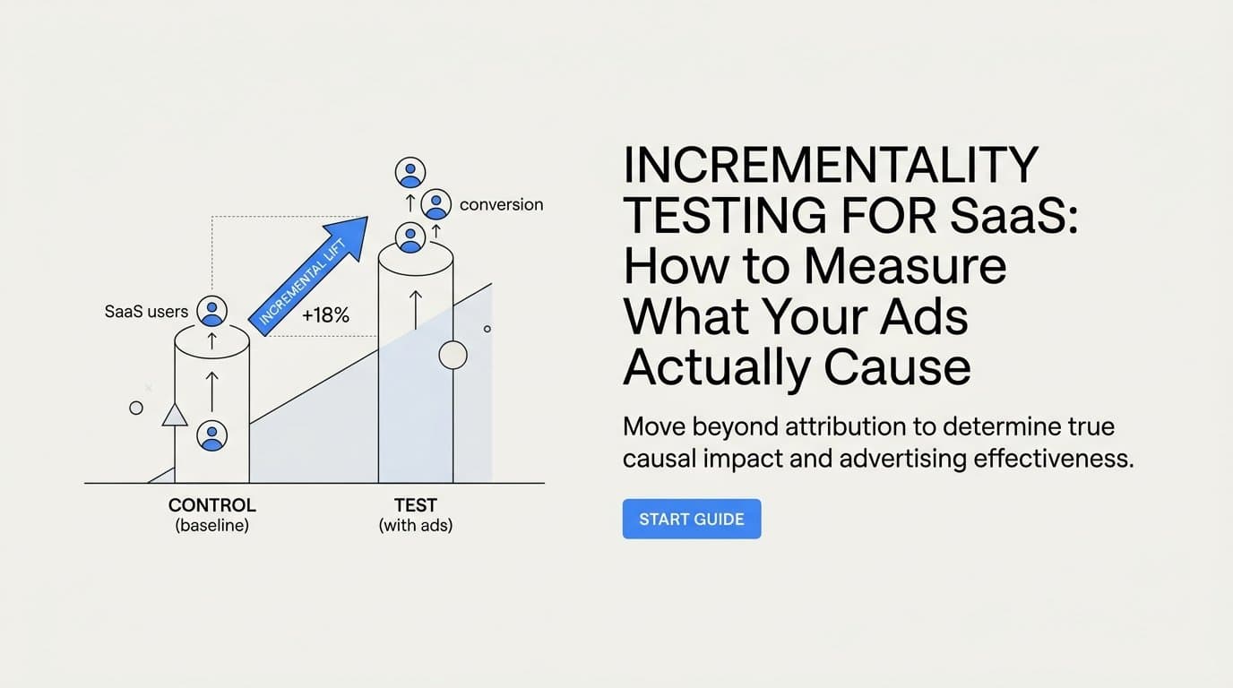 Incrementality Testing for SaaS: How to Measure What Your Ads Actually Cause