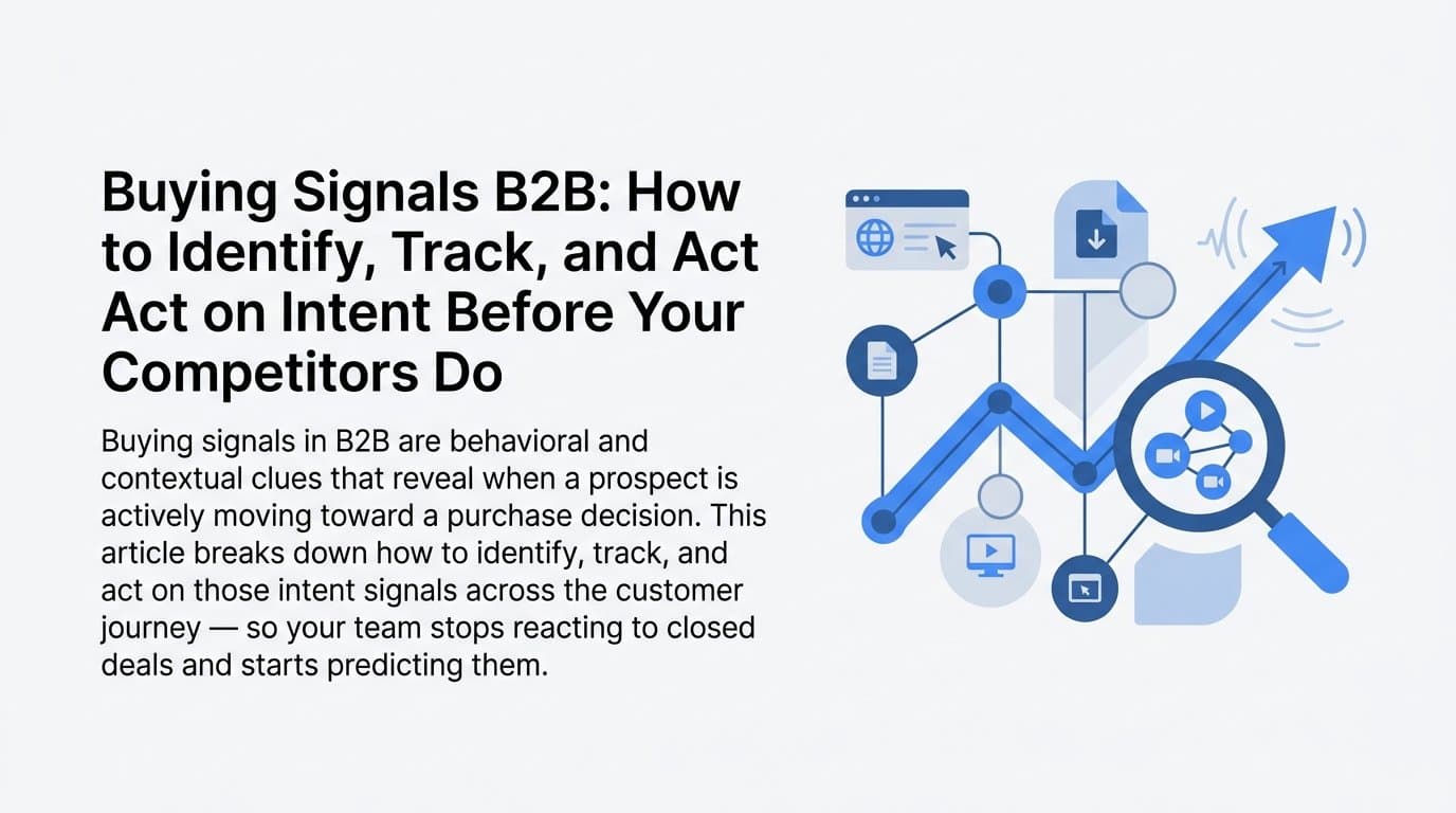 Buying Signals B2B: How to Identify, Track, and Act on Intent Before Your Competitors Do