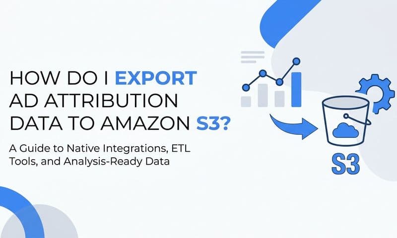 How do I export ad attribution data to amazon s3?