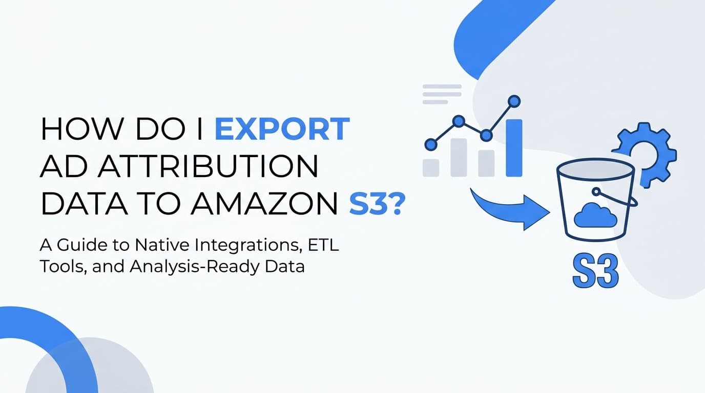 How do I export ad attribution data to amazon s3?