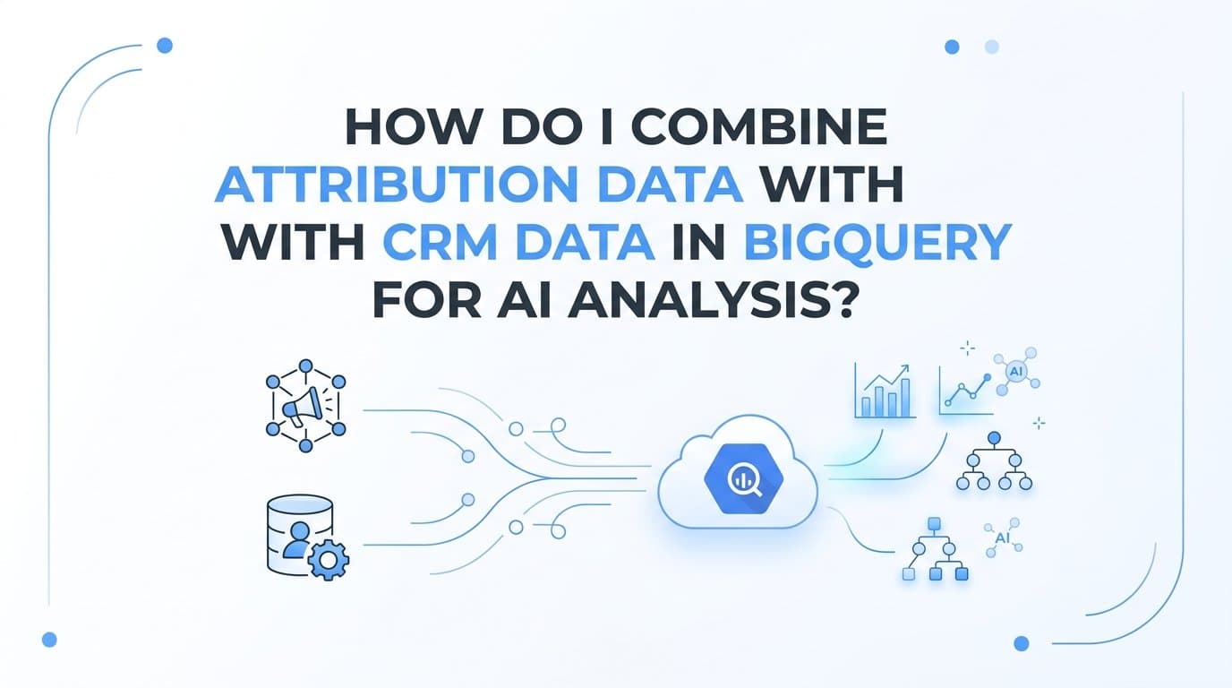 How do I combine attribution data with crm data in bigquery for ai analysis?