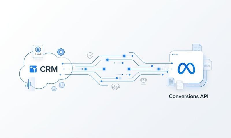 How do I send crm events back to meta through server side tracking?