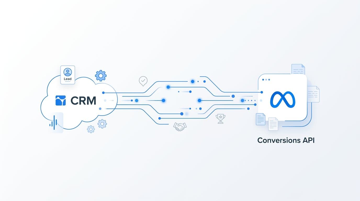 How do I send crm events back to meta through server side tracking?