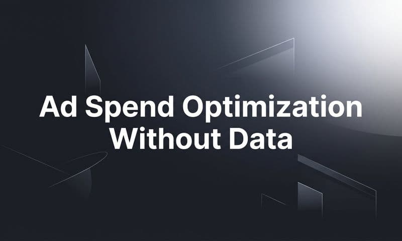 Ad Spend Optimization Without Data: A Step-by-Step Guide to Fixing the Blind Spots