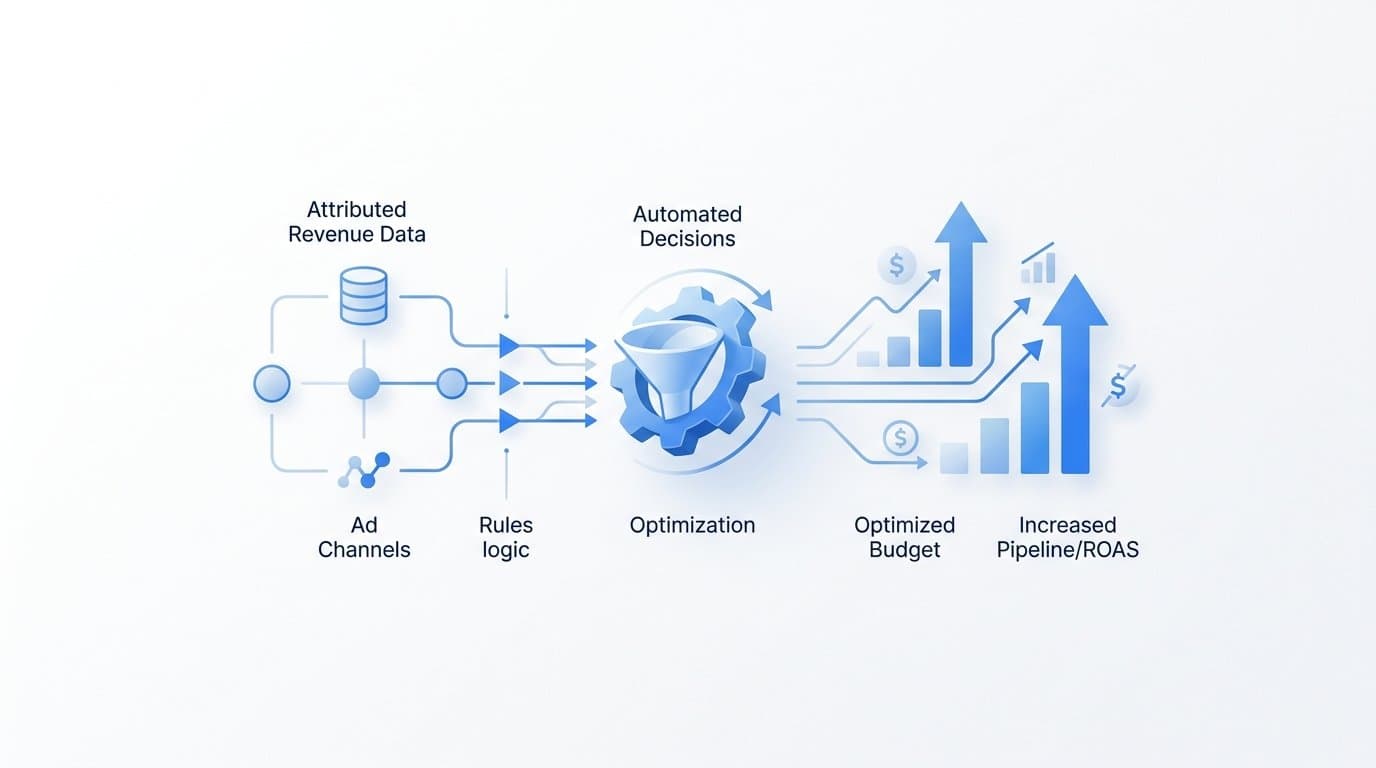 How do I use attributed revenue data to automate ad budget decisions?